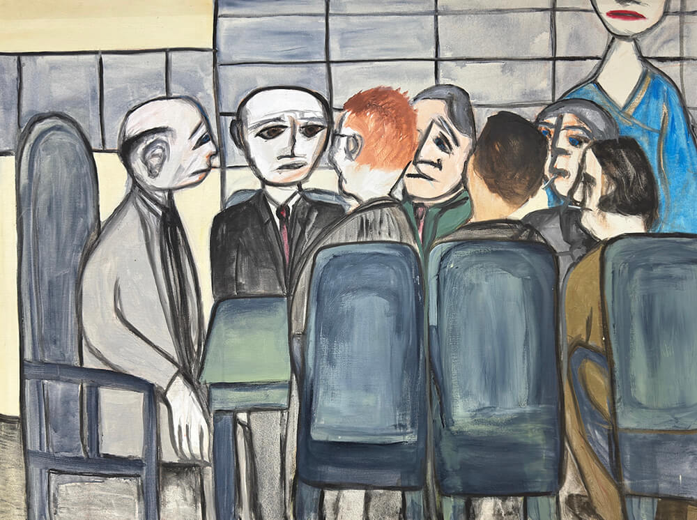 Sad People in a Meeting