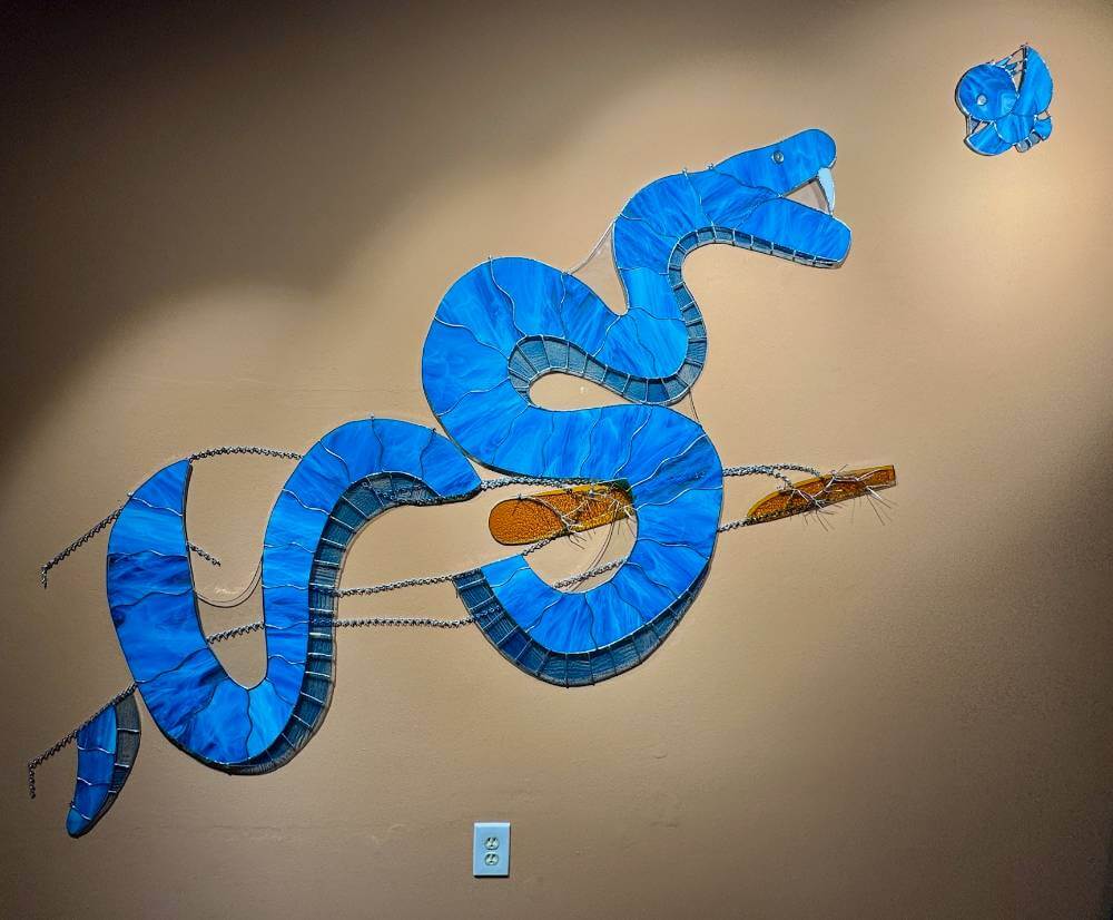 Snake Mosaic with Hand Made form Chains