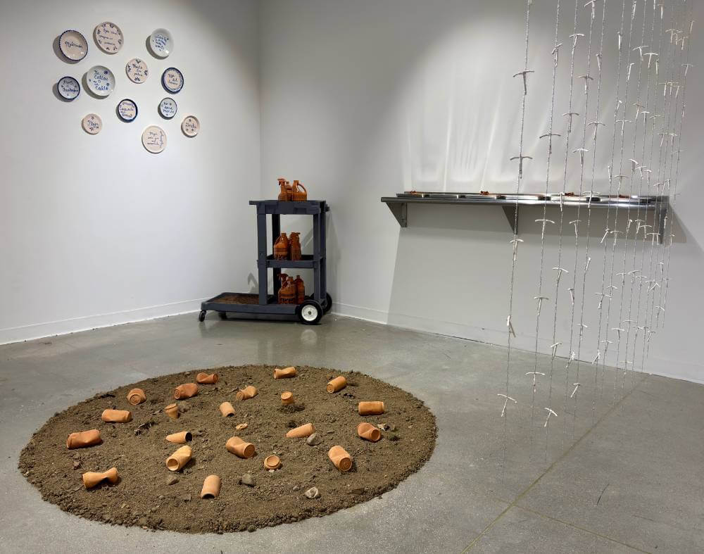 Installation of Connie Mendoa's Work