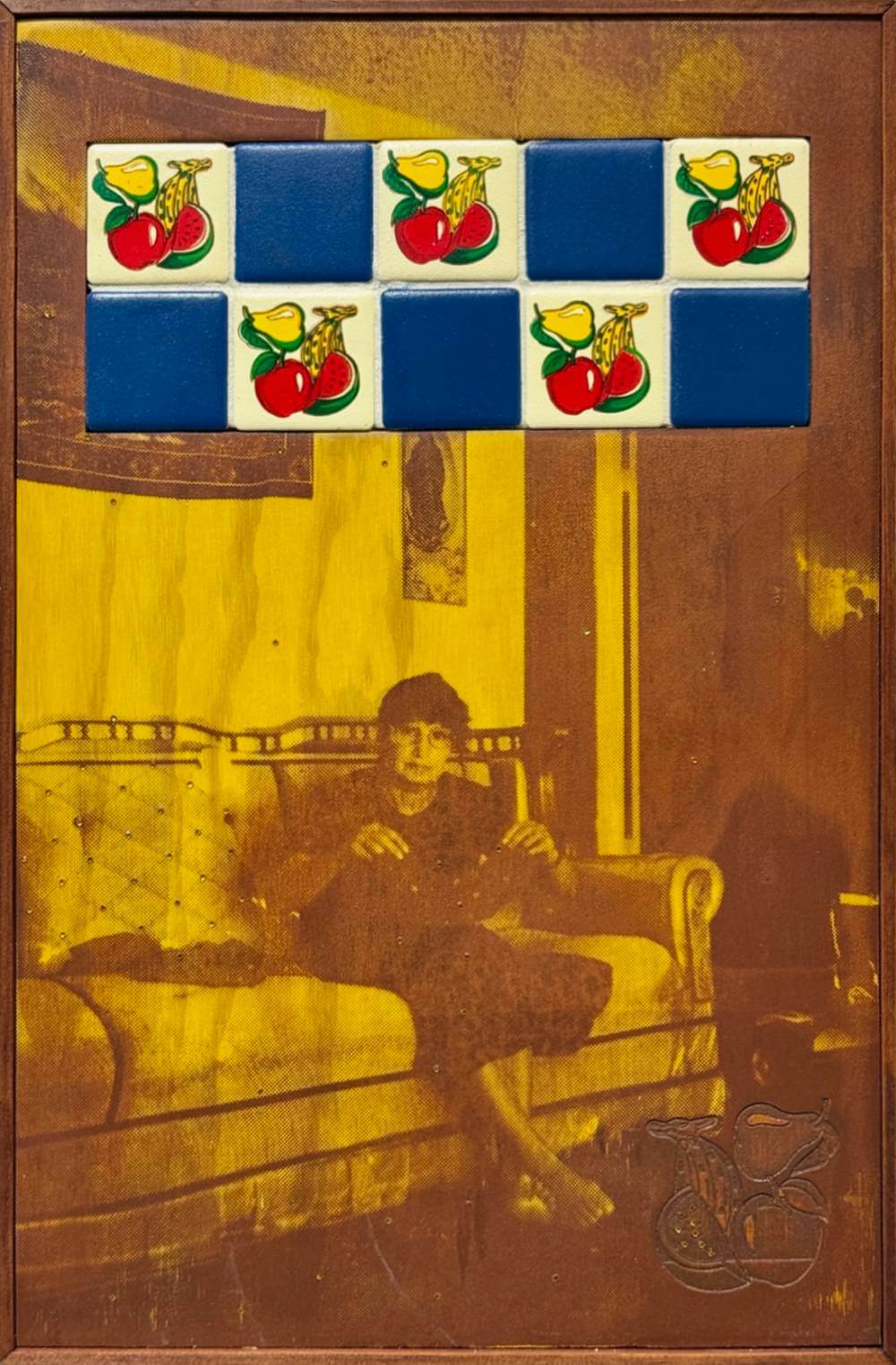 Woman with Fruit Tile