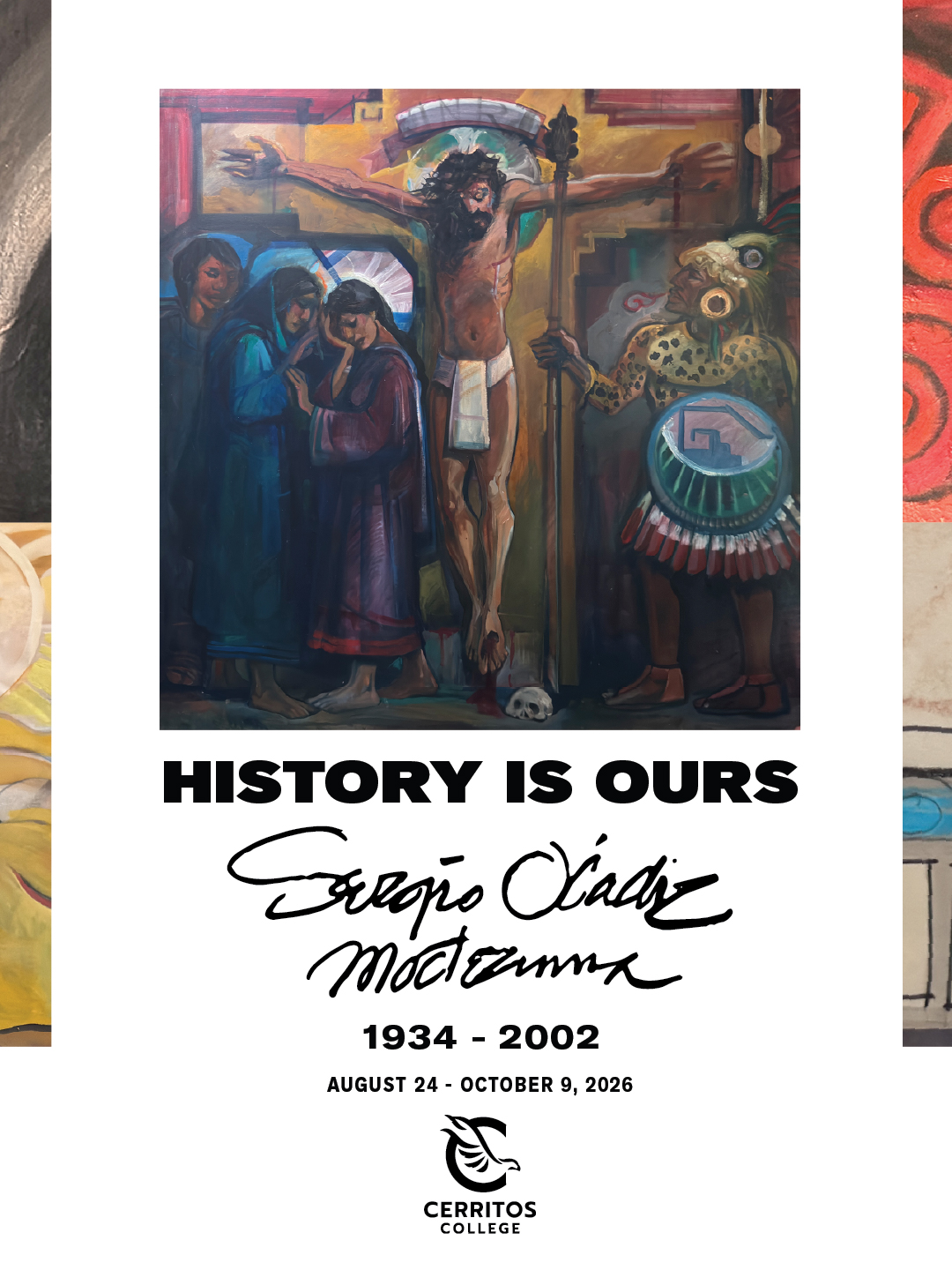 Painting of Crucifixion with Aztec Figures
