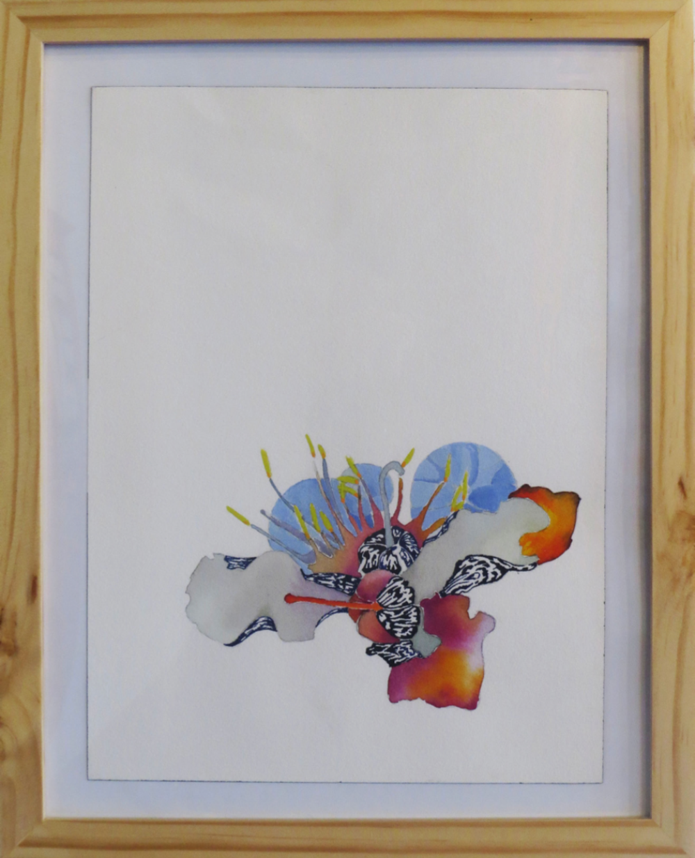Flower painted in watercolor