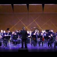 Orchestra on stage