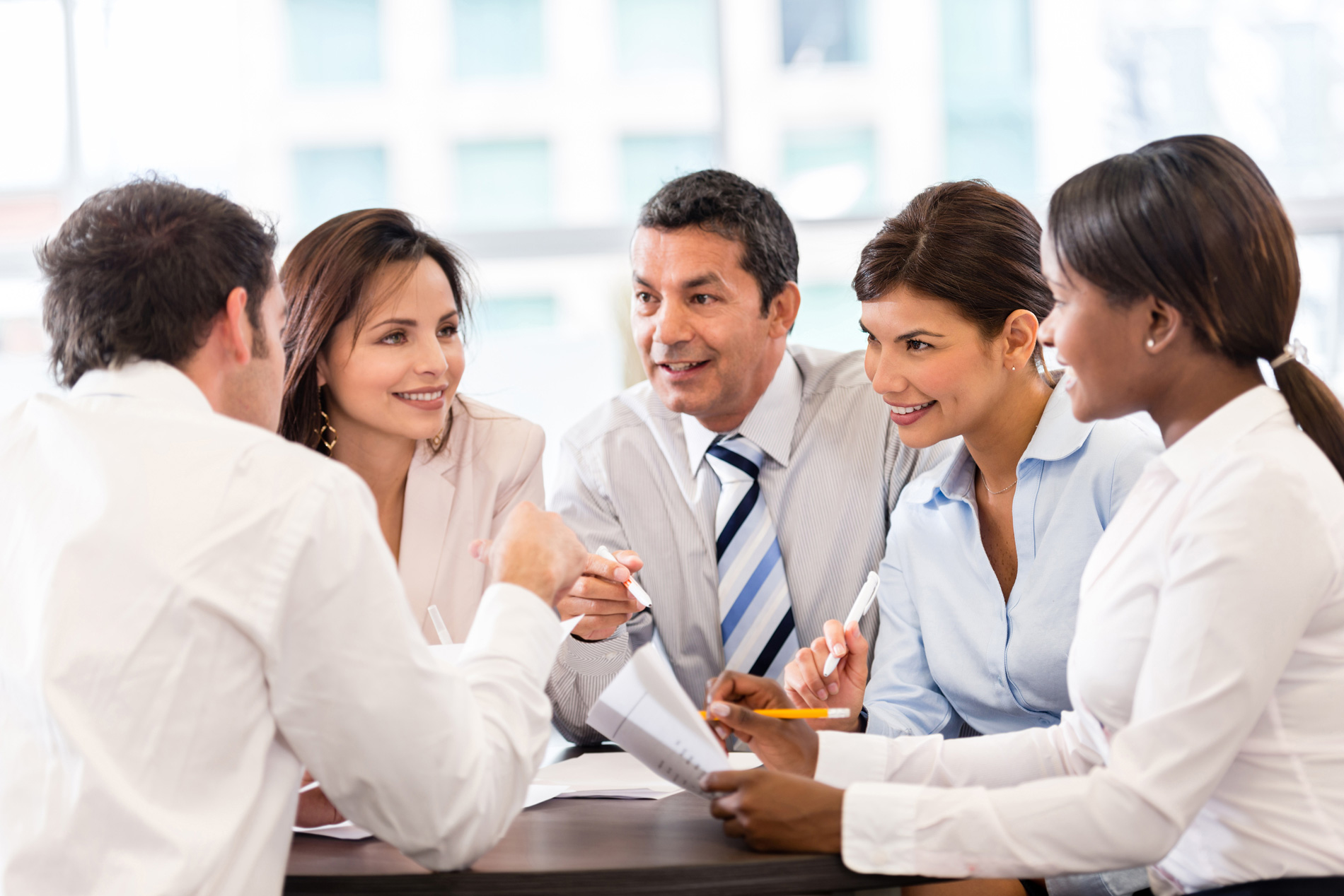 Group of people having a meeting