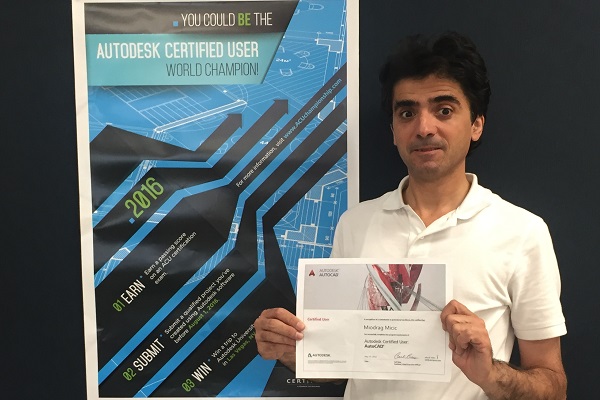 Dr. Mickey Micic with certificate