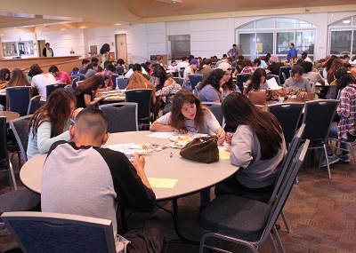 K-16 students in the student center