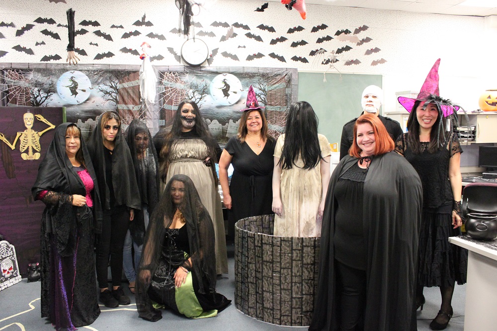 Career Services' staff in costumes