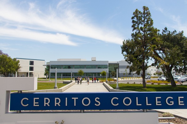 Cerritos College sign