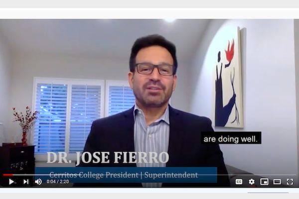 Dr. Jose Fierro's video message