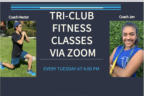 Triclub fitness class via zoom