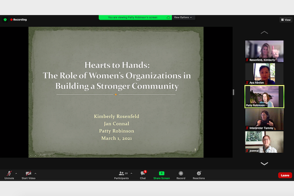 Women's History Month zoom event