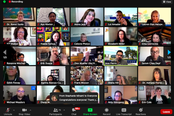 Diversity Awards zoom participants