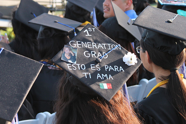 Graduates in cap and gown