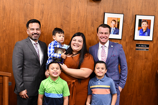 Dr. Fierro, Jasmin, Trustee Birkey and Jasmin's children