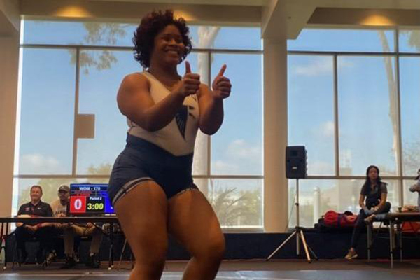 Nile Jernigan showing two thumbs up