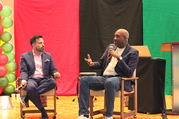 Dr. Fierro and Kenneth Brown on stage