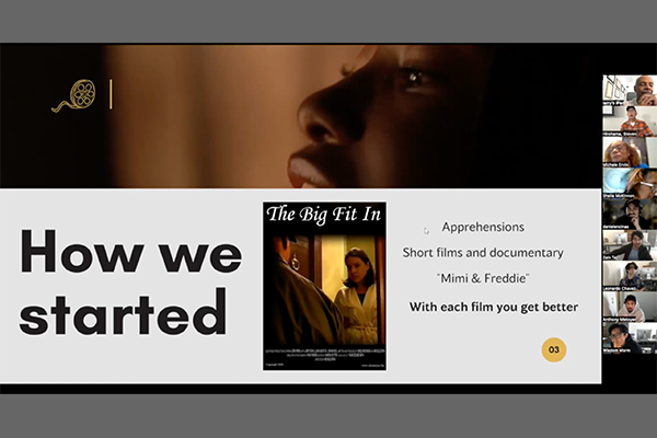 Film students with the alumni speakers