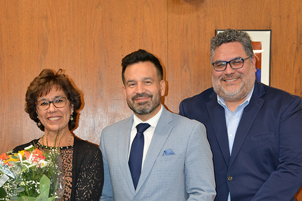 Dr. Christine Lopez, Dr. Fierro and Gary Pritchard