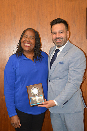 Sharon Plump and Dr. Jose Fierro