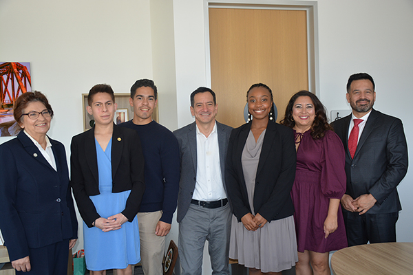 Students and trustees at the state capitol