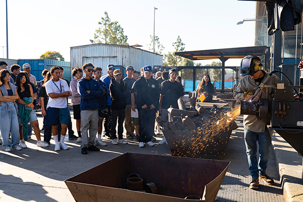 High school students at Manufacturing Day