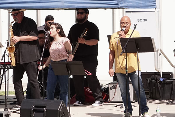 Music students performing