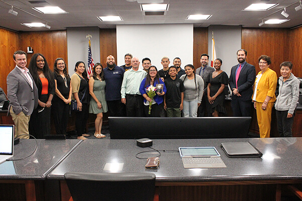 Nayeli and her campus family
