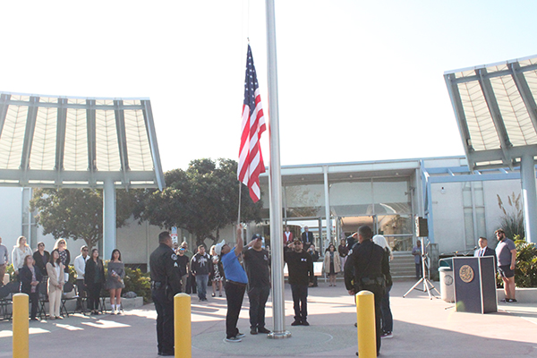 Flag raising ceremony