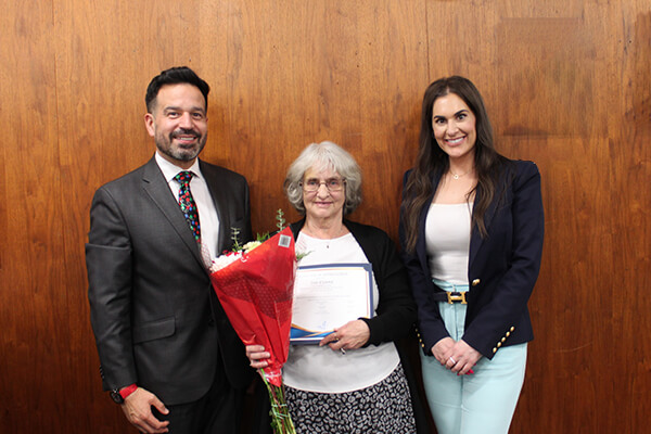 Dr. Jose Fierro, Lee Evans, and Dr. Amber Hroch