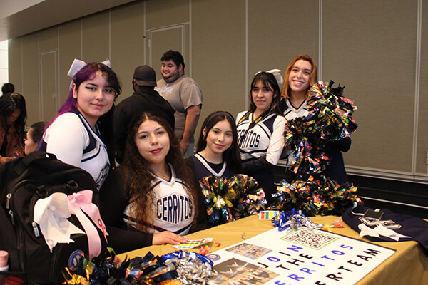 Cheer booth at the Club Rush