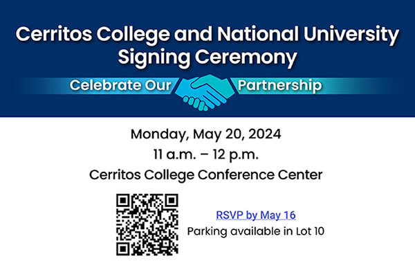 Cerritos College and National University Signing Ceremony
