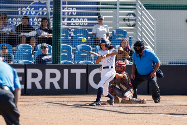Jazmine Macias hitting