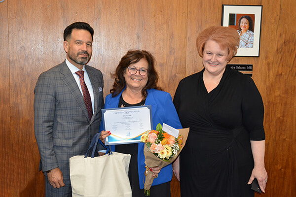 Dr. Jose Fierro, Debra Ward, and Dr. Elizabeth Riley