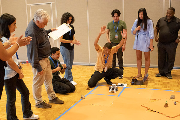 NCAS students at the robotics competition