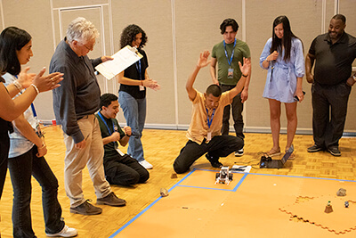 NCAS students at the robotics competition