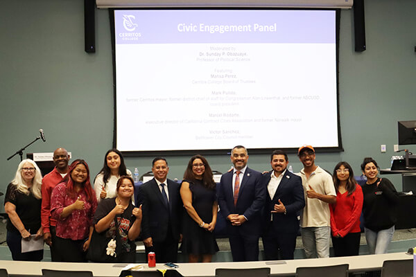 Civic Engagement Panelists and students