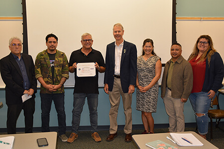 College administrators, Eddie, Ed Kelly, and Gordon Crane
