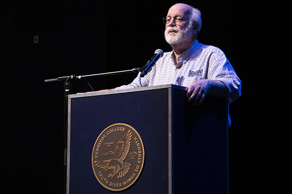 Father Gregory Boyle speaking at the Falcon Day