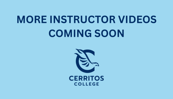 More Instructor Videos Coming Soon