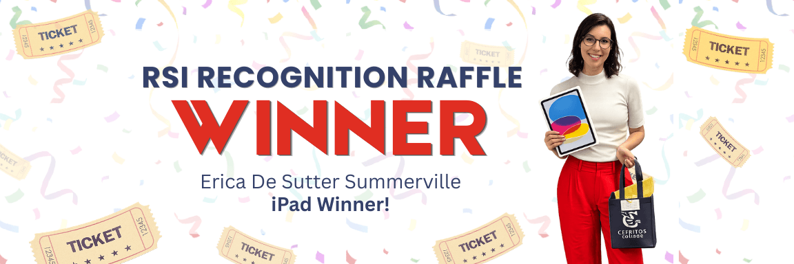 RSI Recognition Raffle Winner - Erica De Sutter Summerville