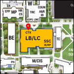 Campus Map highlighting LB/LC