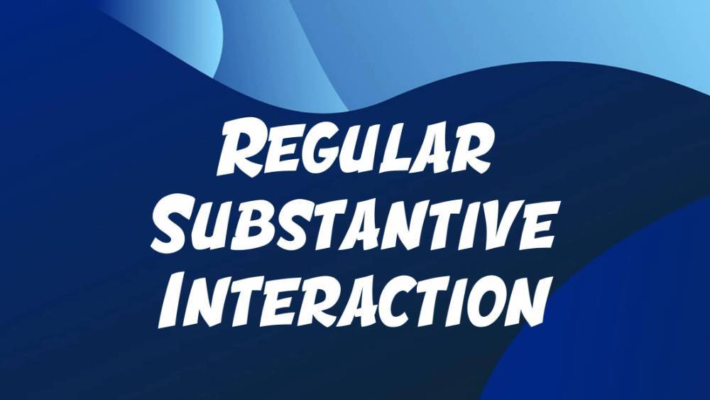 Regular Substantive Interaction