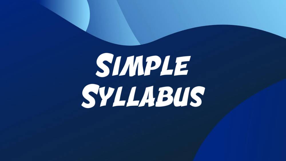 Simple Syllabus