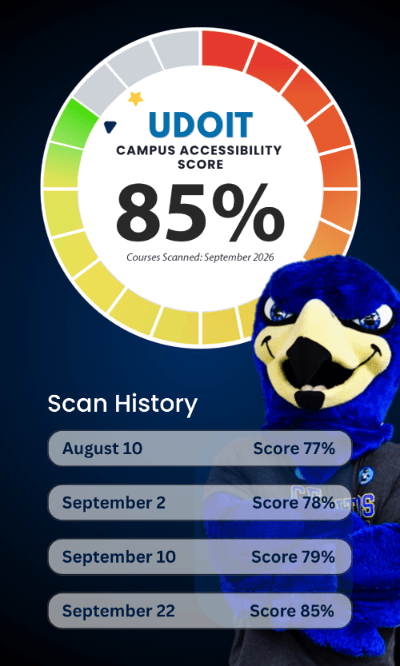 UDOIT Campus Score - 85%