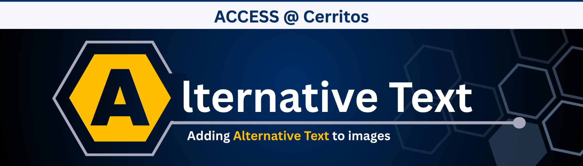 ACCESS at Cerritos Alternative Text Header