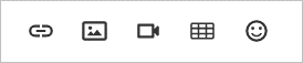 Insert Objects options in the toolbar