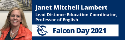 Janet Lambert, Lead DE Coordinator, Professor of English. 
