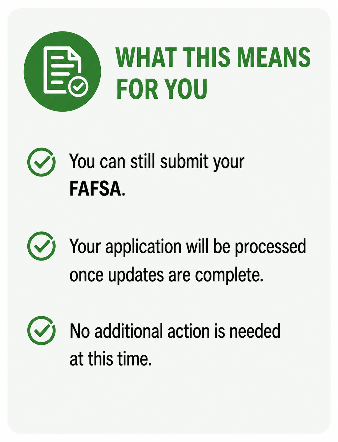 What this means for you