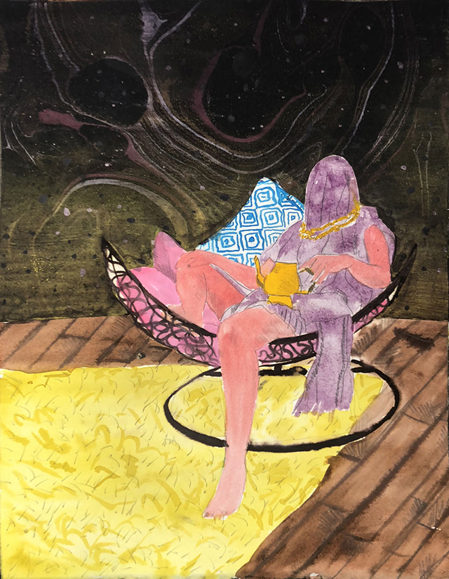 A reclining figure.
