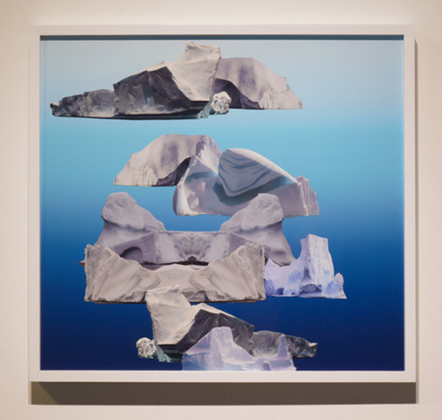 A group of icebergs.